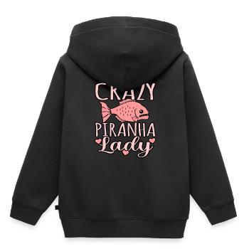 Piranha - Kinder Premium Organic Hoodie - Schwarz - Hinten - AI Model Kid Male (0cm)