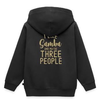 Samba - Kinder Premium Organic Hoodie - Schwarz - Hinten - AI Model Kid Male (0cm)