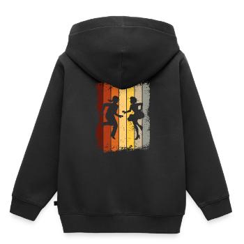 Samba - Kinder Premium Organic Hoodie - Schwarz - Hinten - AI Model Kid Male (0cm)
