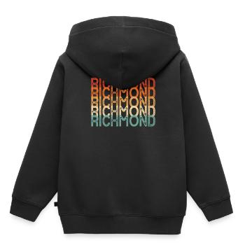 Richmond Virginia - Kinder Premium Organic Hoodie - Schwarz - Hinten - AI Model Kid Male (0cm)