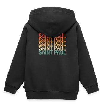 Sankt Paul Minnesota - Kinder Premium Organic Hoodie - Schwarz - Hinten - AI Model Kid Male (0cm)
