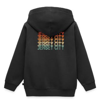 Jersey City New Jersey - Sweat Premium à capuche enfant bio - noir - Dos - AI Model Kid Male (0cm)