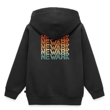 Newark, New Jersey - Sweat Premium à capuche enfant bio - noir - Dos - AI Model Kid Male (0cm)
