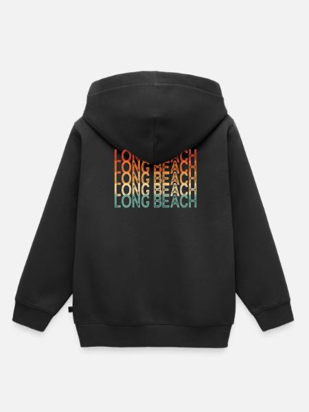 Long Beach Kalifornien - Kinder Premium Organic Hoodie - Schwarz