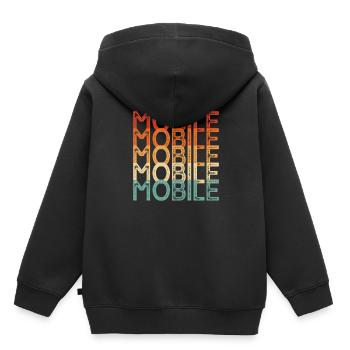 Mobile USA Town - Kids Premium Organic Hoodie - black - Back - AI Model Kid Male (0cm)