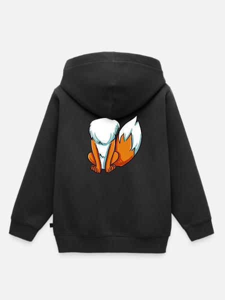 Fuchs Kostüm - Kinder Premium Organic Hoodie - Schwarz