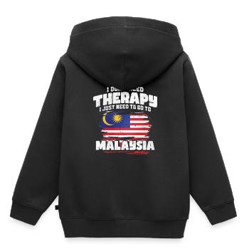 Malaisie - Sweat Premium à capuche enfant bio - noir - Dos - AI Model Kid Male (0cm)