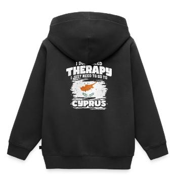 Chypre - Sweat Premium à capuche enfant bio - noir - Dos - AI Model Kid Male (0cm)