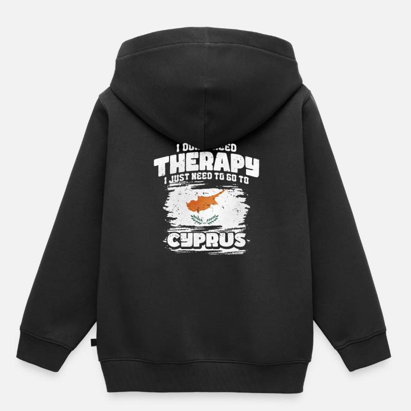 Zypern - Kinder Premium Organic Hoodie - Schwarz