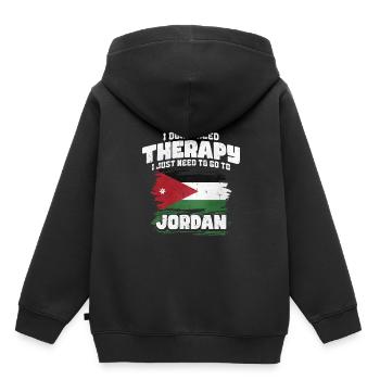 Jordan - Kids Premium Organic Hoodie - black - Back - AI Model Kid Male (0cm)