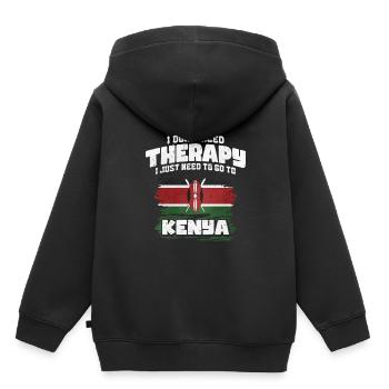 Kenya - Sweat Premium à capuche enfant bio - noir - Dos - AI Model Kid Male (0cm)