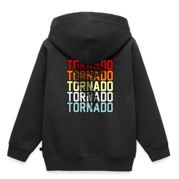Tornade - Sweat Premium à capuche enfant bio - noir - Dos - AI Model Kid Male (0cm)