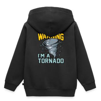 Tornade - Sweat Premium à capuche enfant bio - noir - Dos - AI Model Kid Male (0cm)