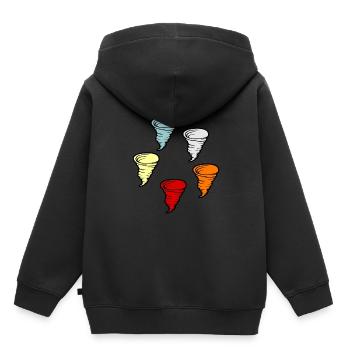 Tornade - Sweat Premium à capuche enfant bio - noir - Dos - AI Model Kid Male (0cm)