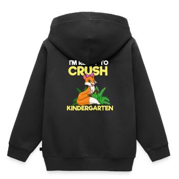 Kindergarten - Kids Premium Organic Hoodie - black - Back - AI Model Kid Male (0cm)