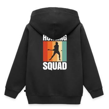 Schleudern Hurling - Kinder Premium Organic Hoodie - Schwarz - Hinten - AI Model Kid Male (0cm)