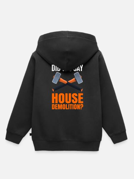 Haus Zerstörung Renovierung Geschenk - Kinder Premium Organic Hoodie - Schwarz