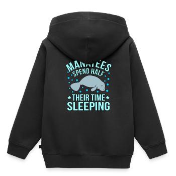 Seekuh - Kinder Premium Organic Hoodie - Schwarz - Hinten - AI Model Kid Male (0cm)