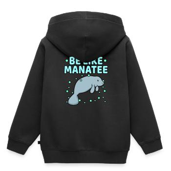Seekuh - Kinder Premium Organic Hoodie - Schwarz - Hinten - AI Model Kid Male (0cm)