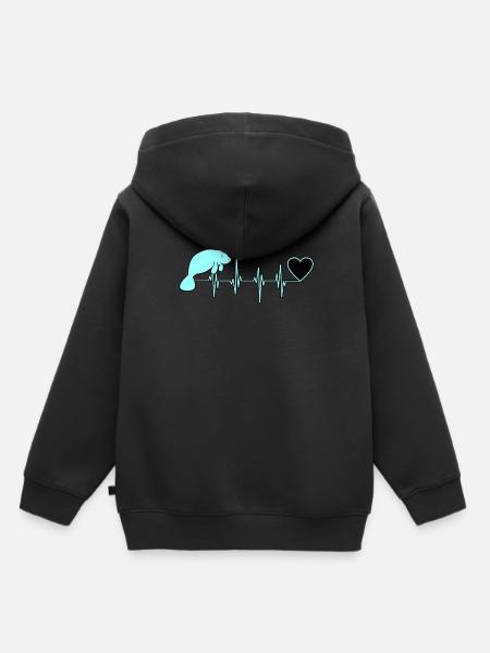 Seekuh - Kinder Premium Organic Hoodie - Schwarz