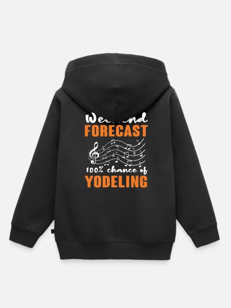 Jodeln - Kinder Premium Organic Hoodie - Schwarz