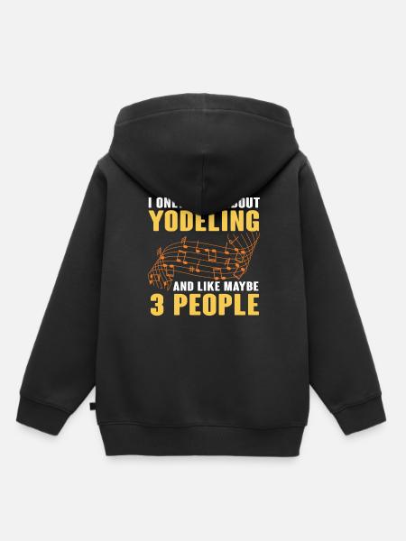 Jodeln - Kinder Premium Organic Hoodie - Schwarz