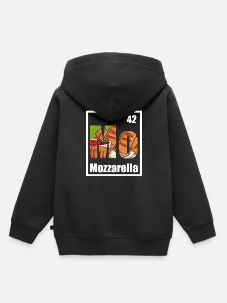 Mozzarella-Stangen - Kinder Premium Organic Hoodie - Schwarz