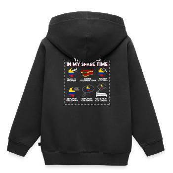 Kolumbien - Kinder Premium Organic Hoodie - Schwarz - Hinten - AI Model Kid Male (0cm)