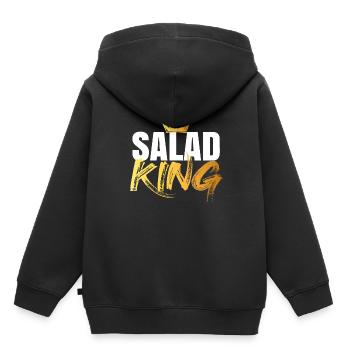 Salade King - Sweat Premium à capuche enfant bio - noir - Dos - AI Model Kid Male (0cm)
