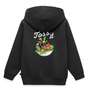 Salat - Kinder Premium Organic Hoodie - Schwarz - Hinten - AI Model Kid Male (0cm)