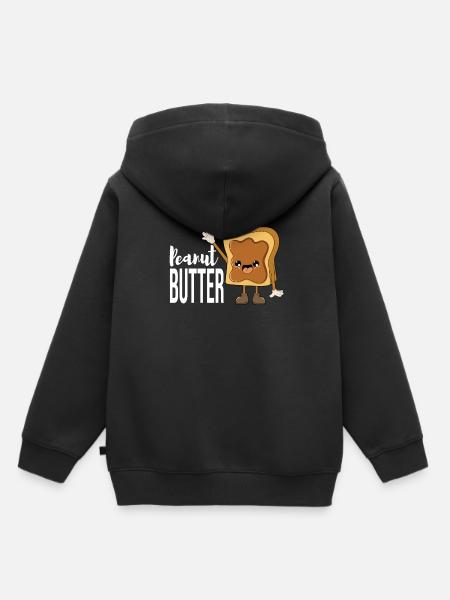 Erdnussbutter - Kinder Premium Organic Hoodie - Schwarz