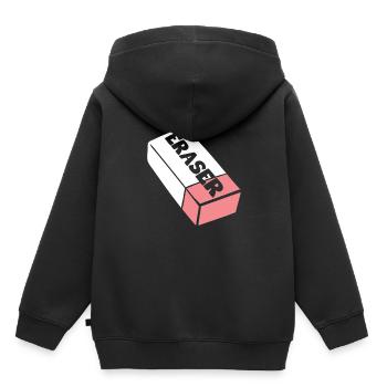 Costume de gomme - Sweat Premium à capuche enfant bio - noir - Dos - AI Model Kid Male (0cm)