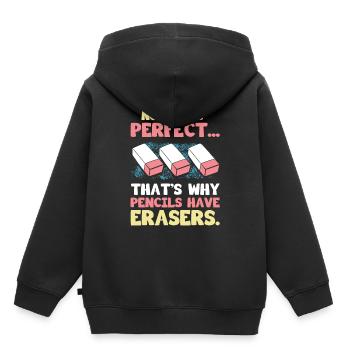 Cadeau de costume de gomme - Sweat Premium à capuche enfant bio - noir - Dos - AI Model Kid Male (0cm)
