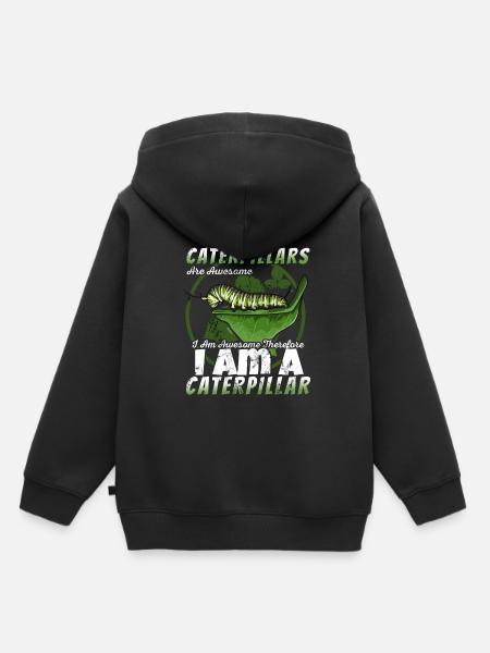 Raupe - Kinder Premium Organic Hoodie - Schwarz