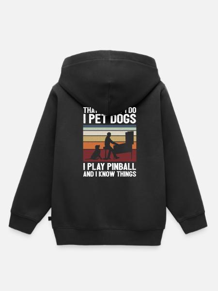 Pinball - Kinder Premium Organic Hoodie - Schwarz