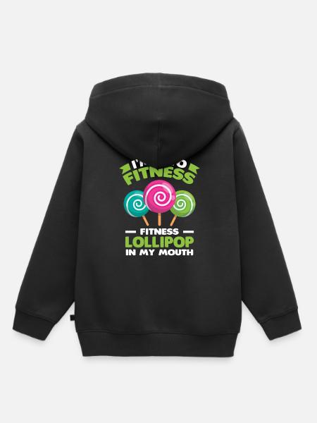 Lutscher Süßigkeiten Geschenk - Kinder Premium Organic Hoodie - Schwarz