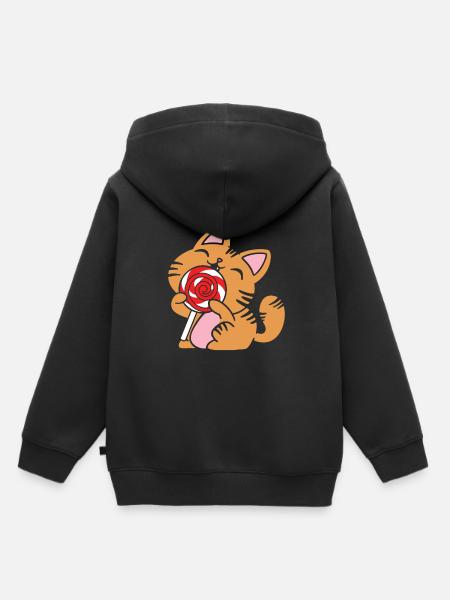 Lutscher Süßigkeiten Geschenk - Kinder Premium Organic Hoodie - Schwarz