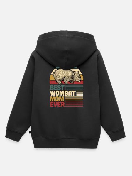 Wombat - Kinder Premium Organic Hoodie - Schwarz