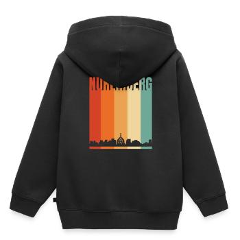 Nuremberg Skyline - Kids Premium Organic Hoodie - black - Back - AI Model Kid Male (0cm)