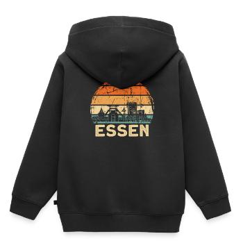 Eat - Kids Premium Organic Hoodie - black - Back - AI Model Kid Male (0cm)