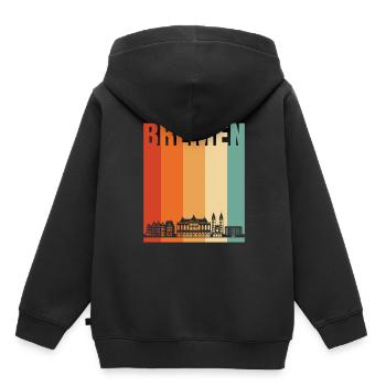 Brême - Sweat Premium à capuche enfant bio - noir - Dos - AI Model Kid Male (0cm)