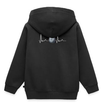 Pluton - Sweat Premium à capuche enfant bio - noir - Dos - AI Model Kid Male (0cm)
