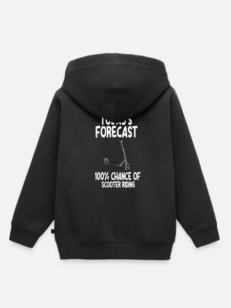 Scooter Roller Tretroller Geschenk - Kinder Premium Organic Hoodie - Schwarz