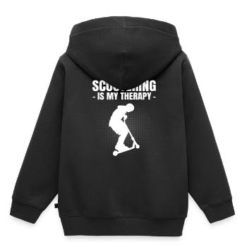 Scooter Scooter Scooter Cadeau - Sweat Premium à capuche enfant bio - noir - Dos - AI Model Kid Male (0cm)
