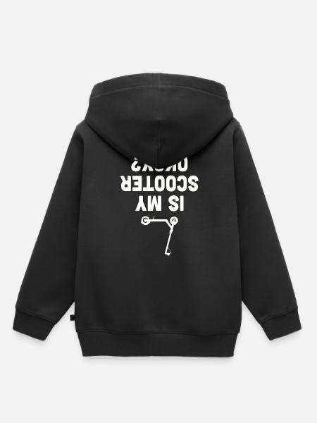 Scooter Roller Tretroller Geschenk - Kinder Premium Organic Hoodie - Schwarz