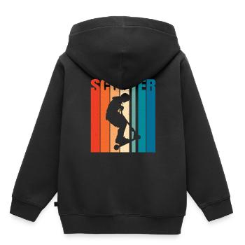 Scooter Scooter Scooter Cadeau - Sweat Premium à capuche enfant bio - noir - Dos - AI Model Kid Male (0cm)