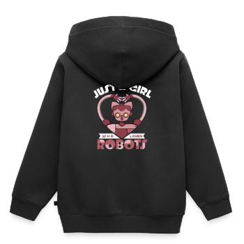 Roboter - Kinder Premium Organic Hoodie - Schwarz - Hinten - AI Model Kid Male (0cm)