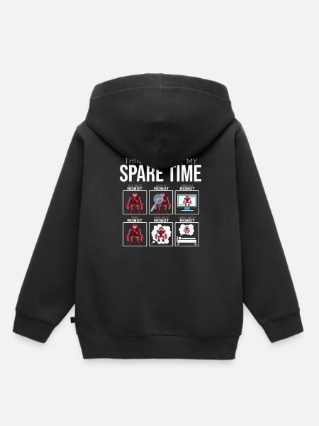 Roboter - Kinder Premium Organic Hoodie - Schwarz