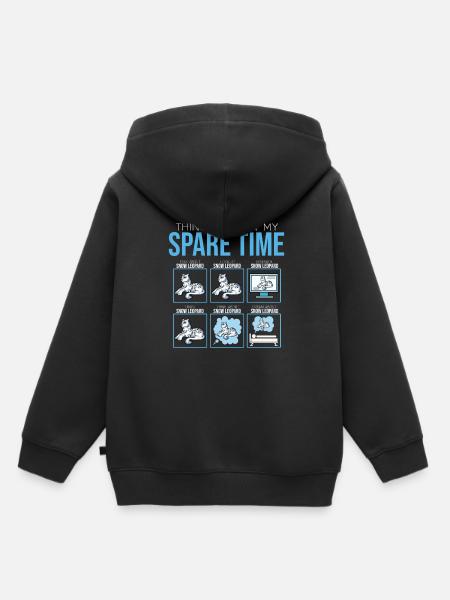 Schneeleopard - Kinder Premium Organic Hoodie - Schwarz