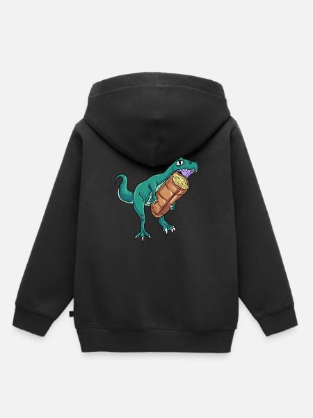 Knoblauch Knoblauchbrot Geschenk - Kinder Premium Organic Hoodie - Schwarz